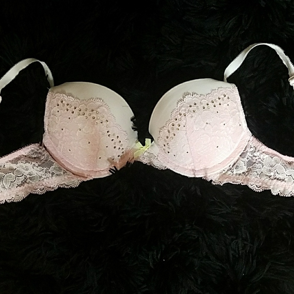 34a victorias secret bra with rhinestones
